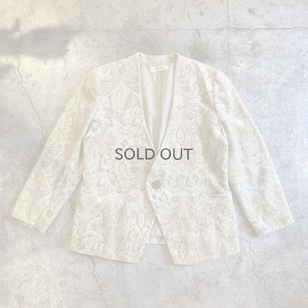画像1: ORIENTAL ALL OVER PATTERN DESIGN VELVET JACKET / Ladies M (1)