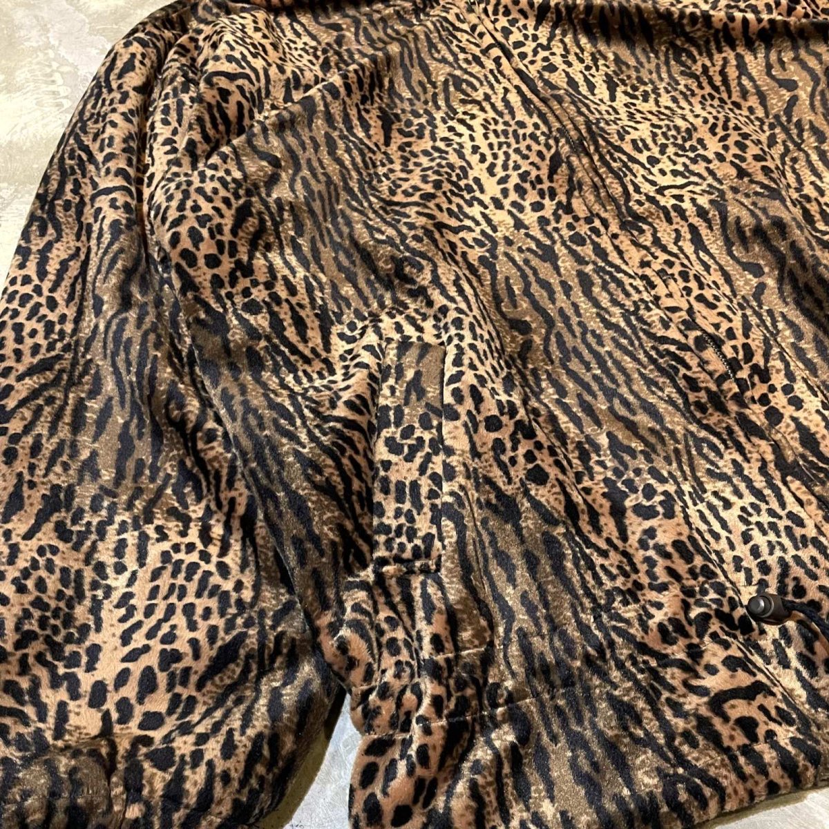 画像5: ALL OVER LEOPARD PATTERN ZIP UP HOODIE JACKET / Mens L (5)