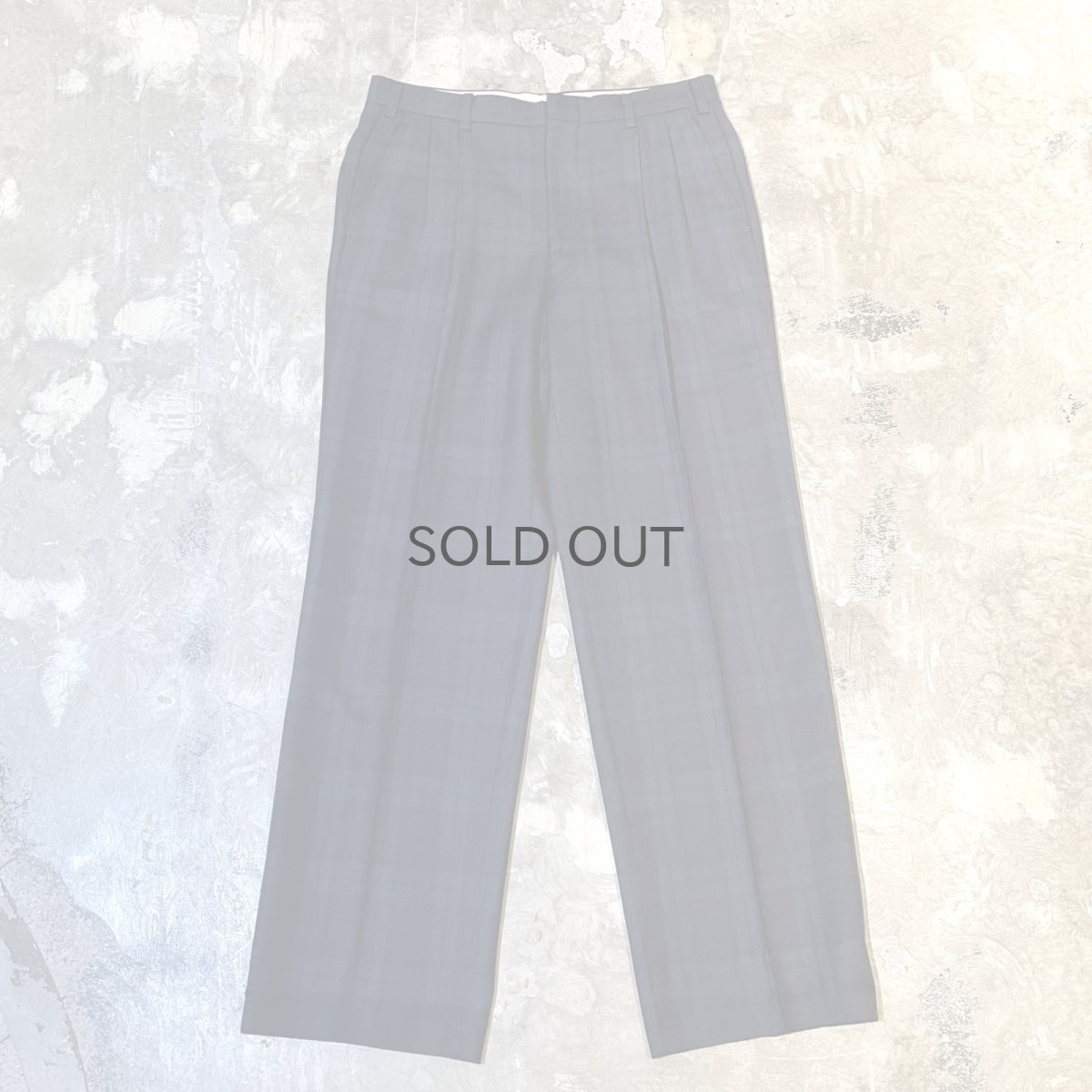 画像1: ALL OVER BLACKWATCH PATTERN STRAIGHT SLACKS / W31 (1)