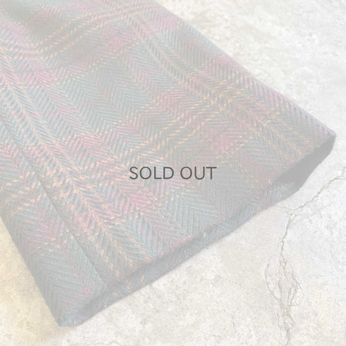 画像8: CHECK ALL OVER PATTERN DESIGN DOUBLE JACKET / Ladies M (8)