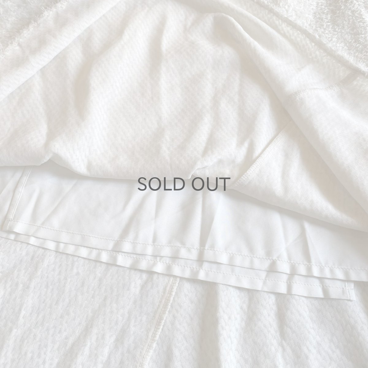 画像8: WHITE COLOR POINT SHORT FRINGE DESIGN FLARE LONG SKIRT / W24~W31 (8)