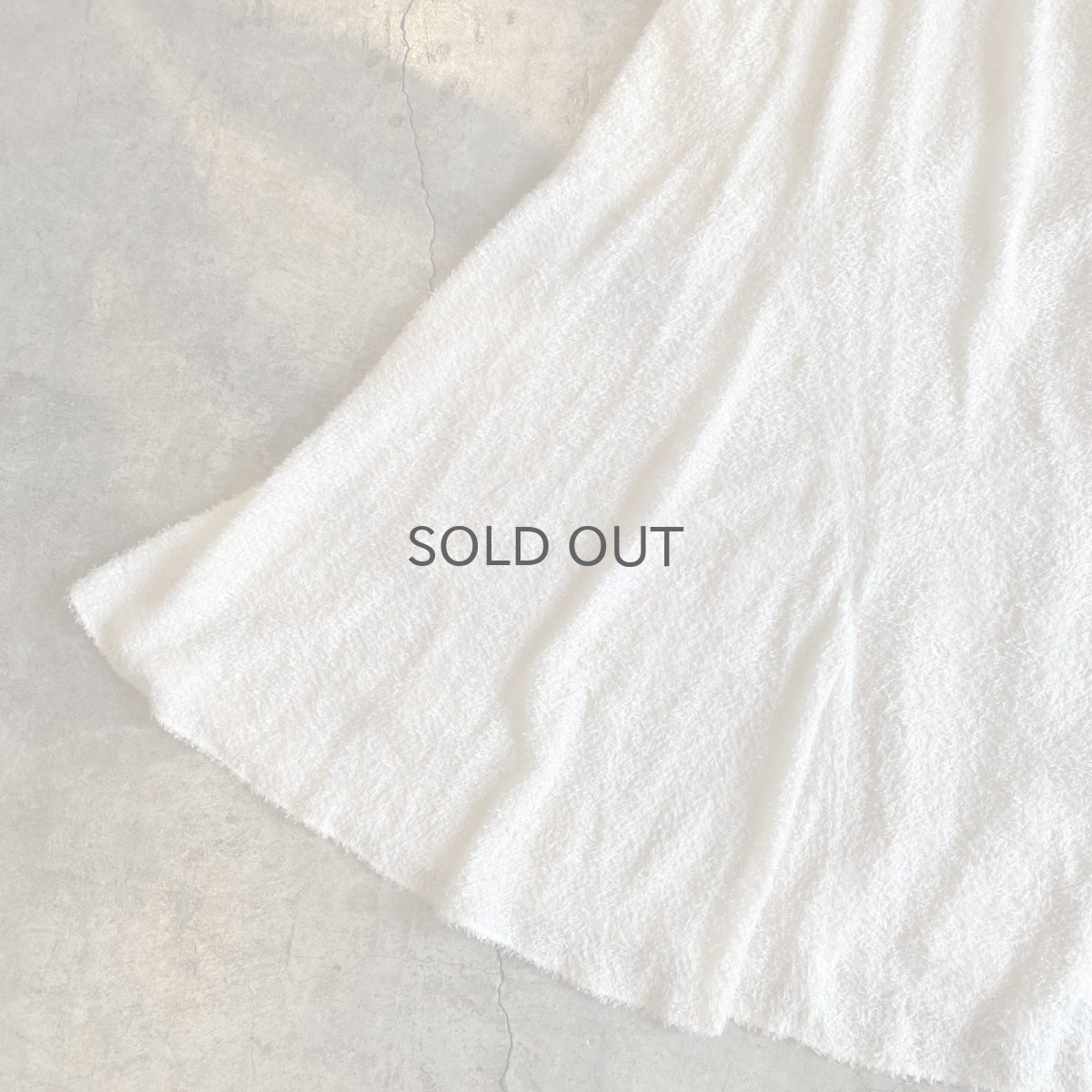 画像6: WHITE COLOR POINT SHORT FRINGE DESIGN FLARE LONG SKIRT / W24~W31 (6)