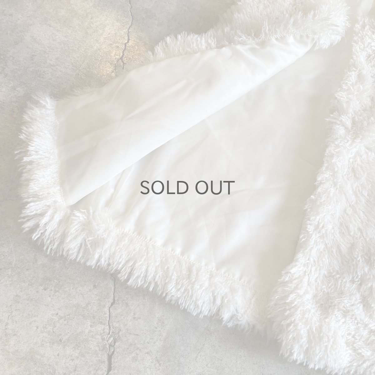 画像8: WHITE COLOR FAUX FUR DESIGN VEST / Ladies M (8)