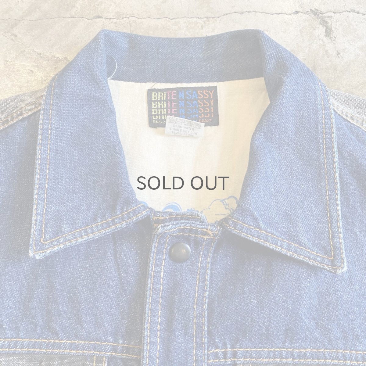 画像7: 2 COLOR BELT DESIGN DENIM VEST / Ladies L (7)