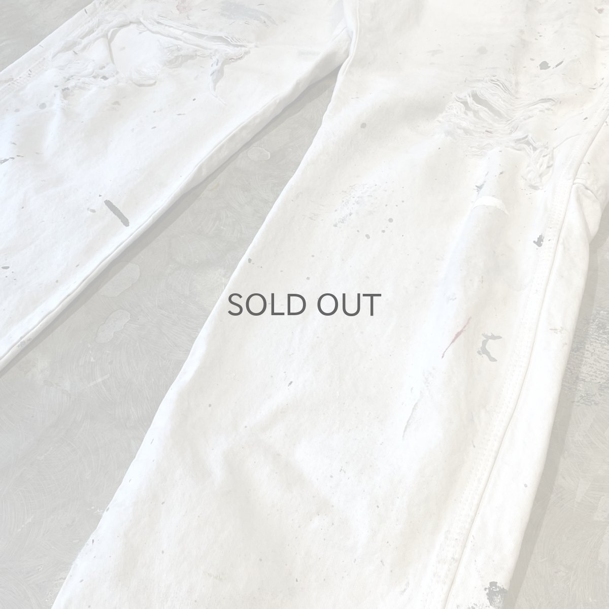 画像6: 【DICKIES】ALL OVER PAINTED DAMAGE WORK PANTS / W34 (6)