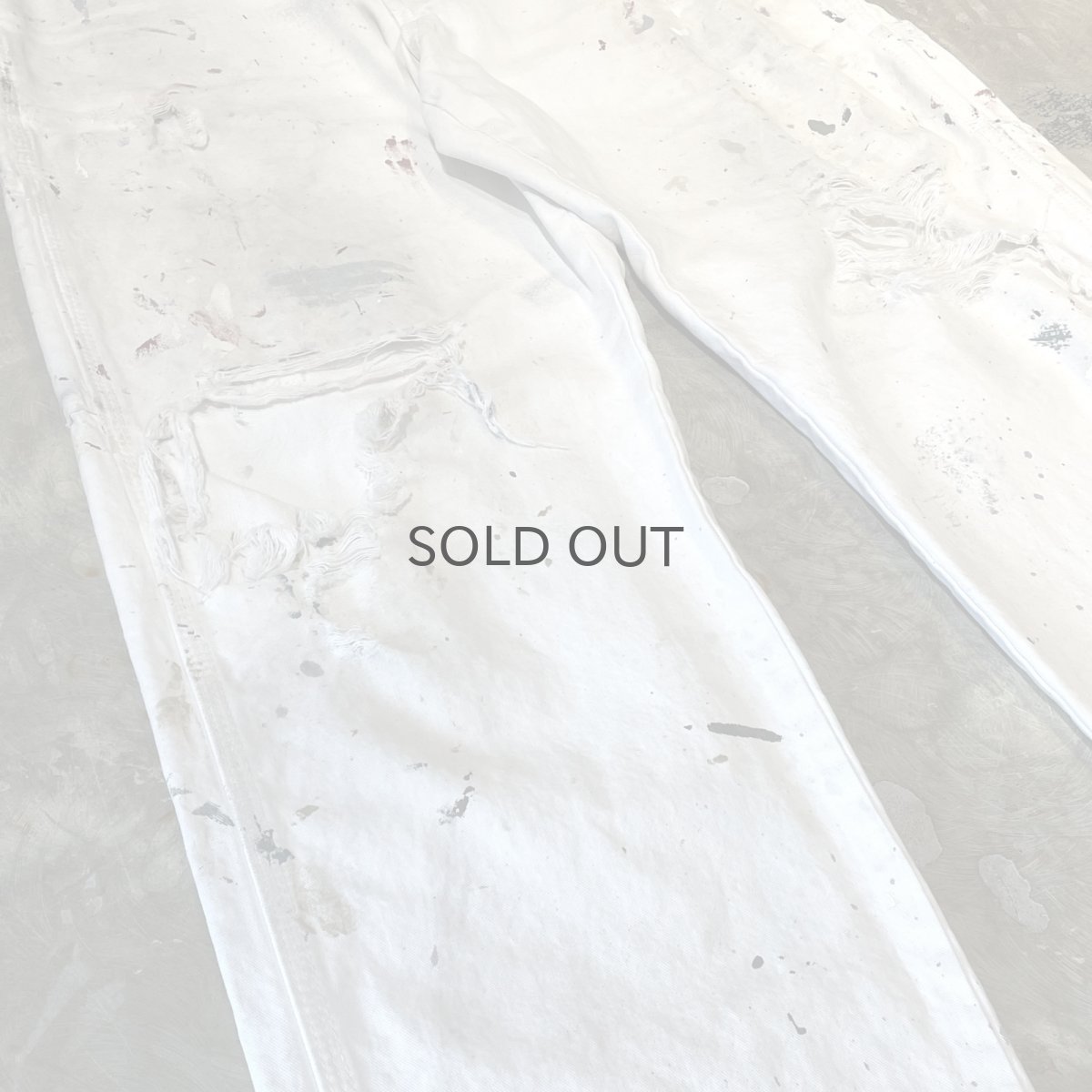 画像5: 【DICKIES】ALL OVER PAINTED DAMAGE WORK PANTS / W34 (5)