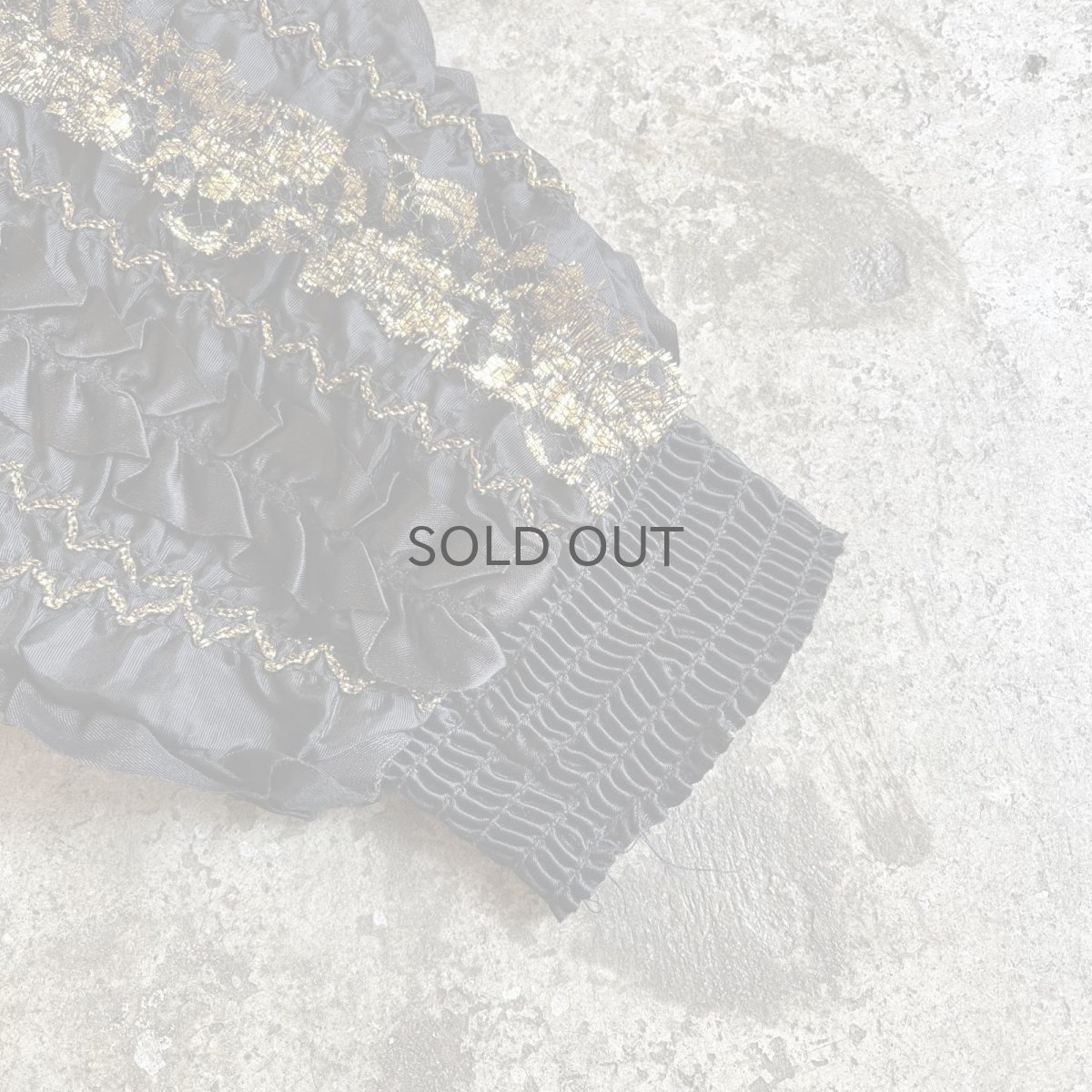 画像6:  ALL OVER MIX LINE LACE DESIGN SQUARE NECK L/S TOPS / Ladies M / MADE IN USA (6)