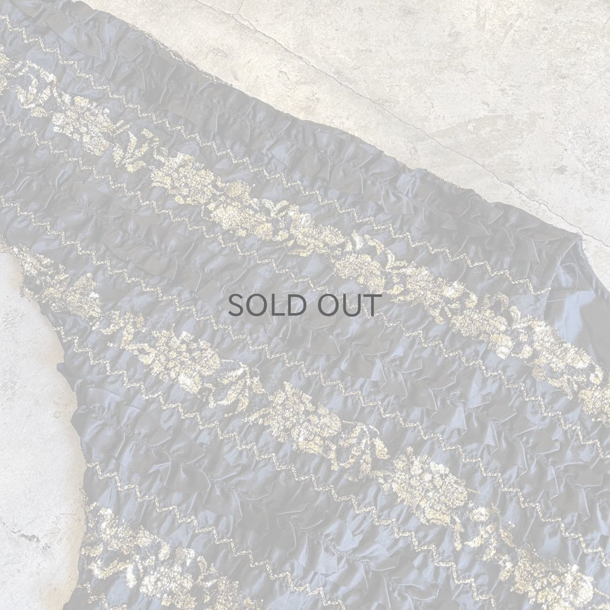 画像9:  ALL OVER MIX LINE LACE DESIGN SQUARE NECK L/S TOPS / Ladies M / MADE IN USA (9)