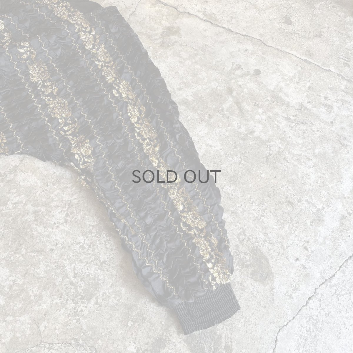 画像7:  ALL OVER MIX LINE LACE DESIGN SQUARE NECK L/S TOPS / Ladies M / MADE IN USA (7)