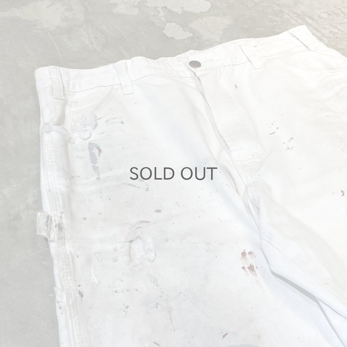 画像3: 【DICKIES】ALL OVER PAINTED DAMAGE WORK PANTS / W34 (3)