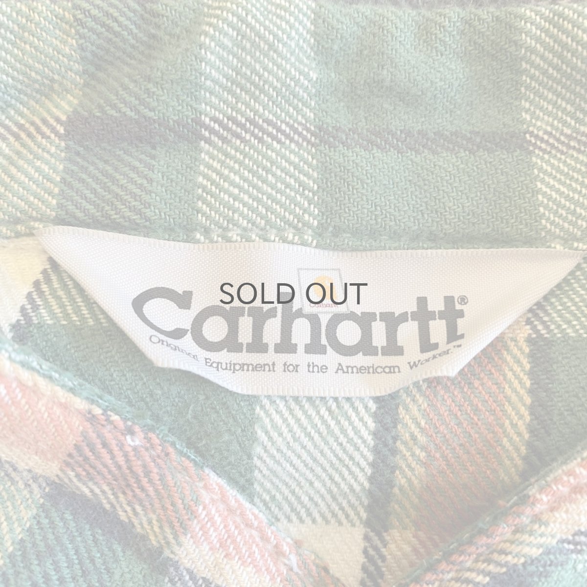 画像12: 【CARHARTT】CHECK PATTERN DOWN FRINGE CUT OFF SHORT DESIGN L/S SHIRT / Ladies L (12)