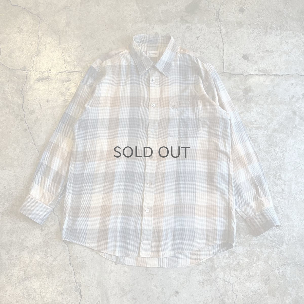 画像1: 【BURBERRYS】GLEN CHECK PATTERN POINT EMBROIDERY DESIGN L/S SHIRT / Ladies M  (1)