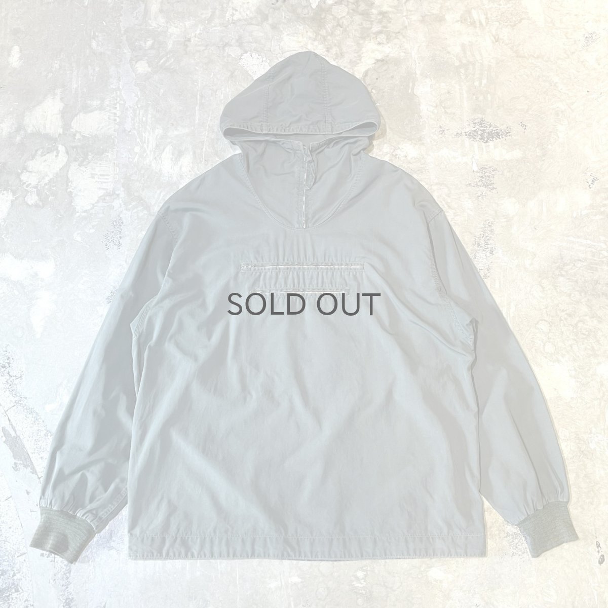 画像1: OLD FRONT POCKET HALF ZIP HOODIE SWEAT / Mens XL (1)