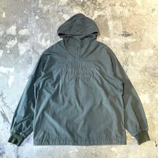 画像1: OLD FRONT POCKET HALF ZIP HOODIE SWEAT / Mens XL (1)