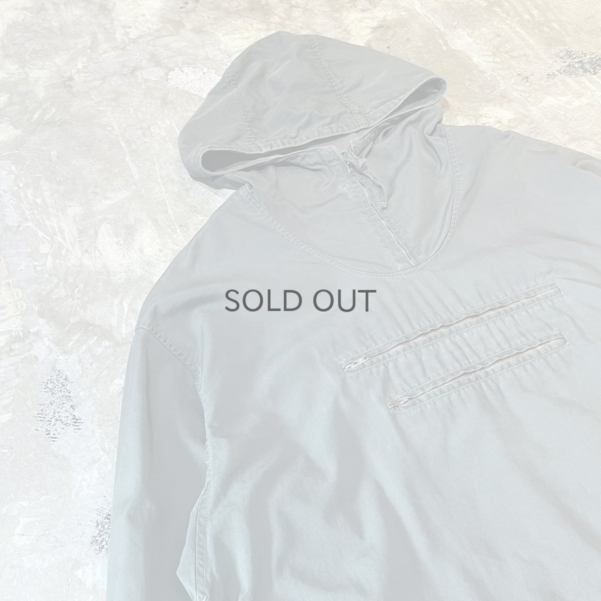 画像3: OLD FRONT POCKET HALF ZIP HOODIE SWEAT / Mens XL (3)