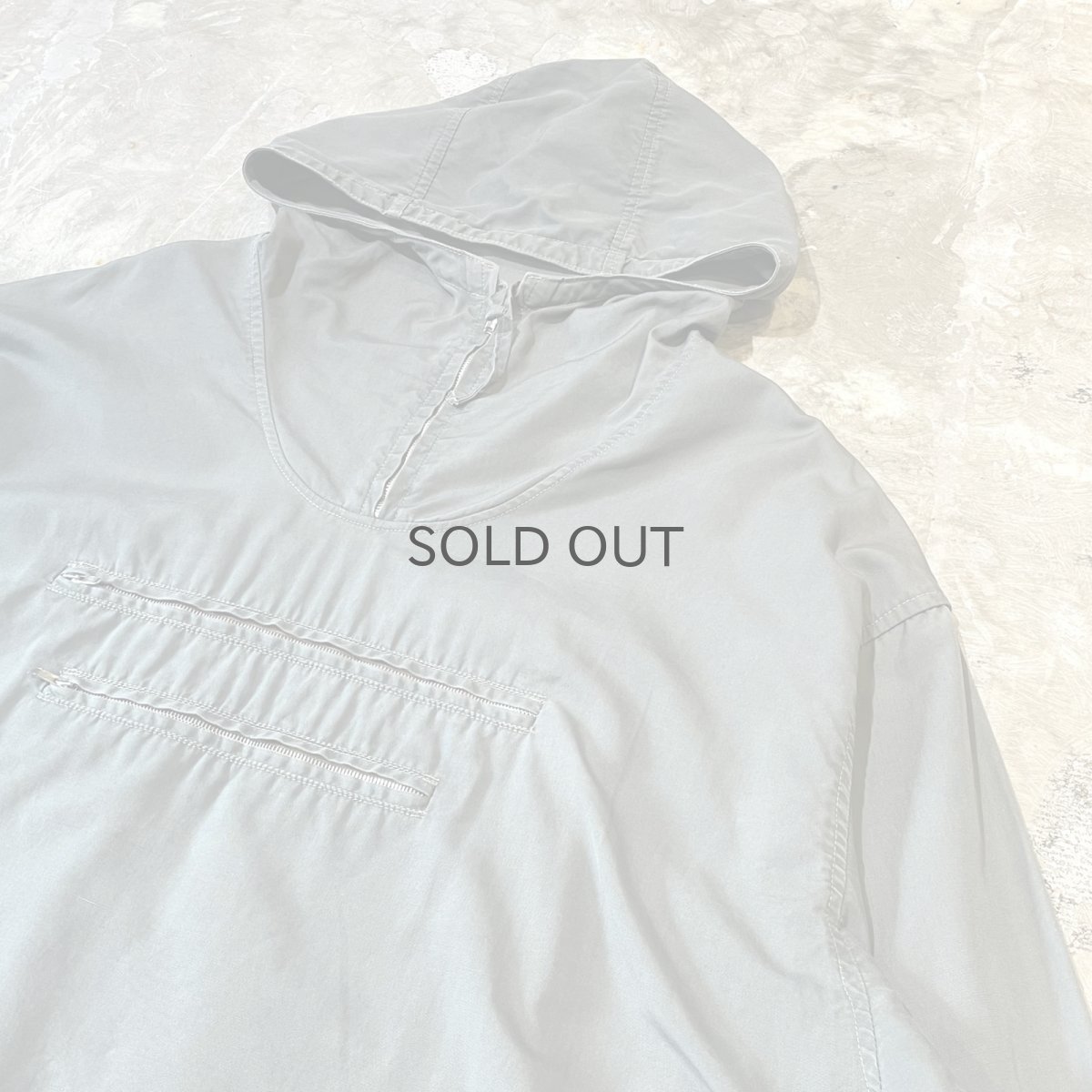 画像4: OLD FRONT POCKET HALF ZIP HOODIE SWEAT / Mens XL (4)