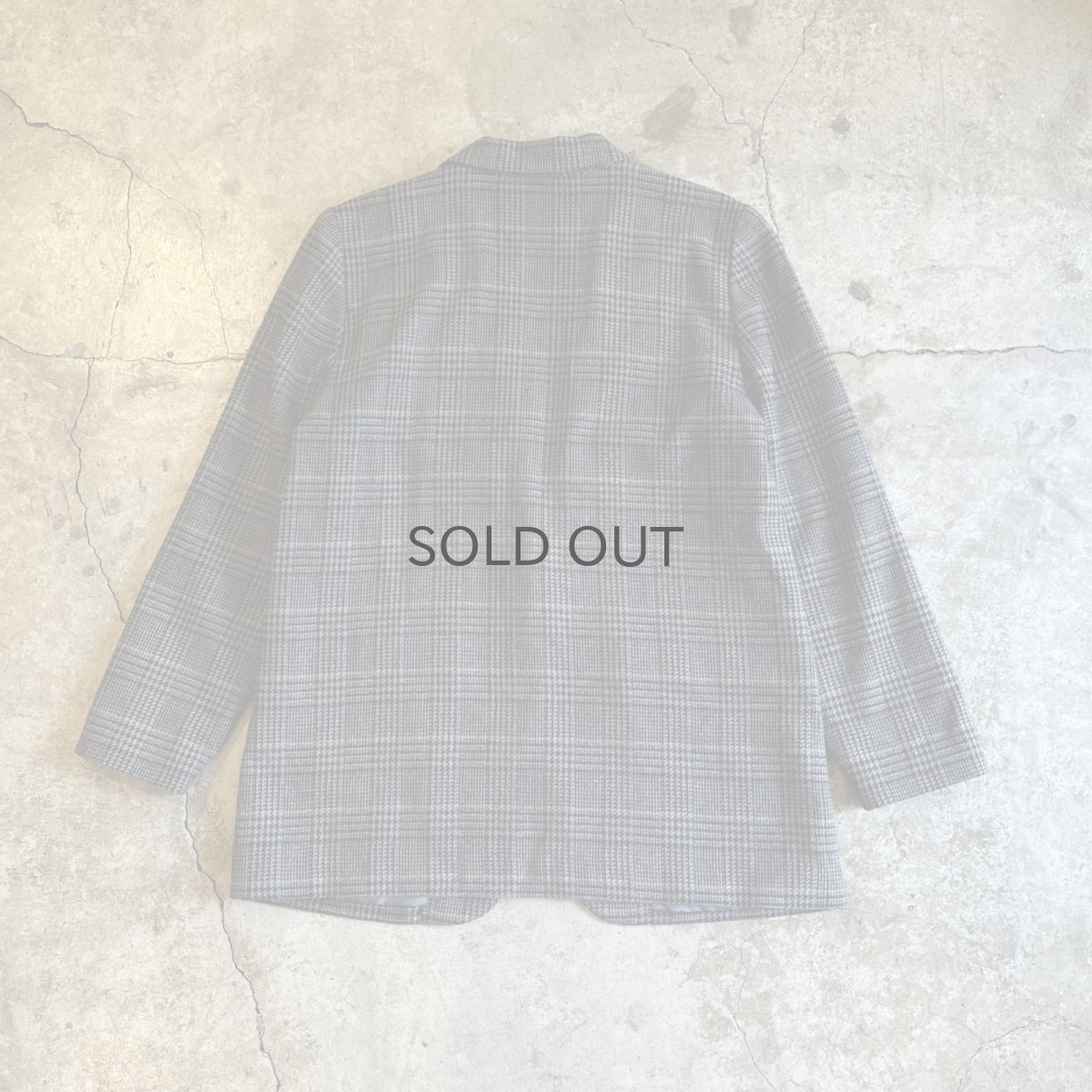 画像2: GREY COLOR GLEN CHECK PATTERN DESIGN TAILORED JACKET / Ladies M(10)  (2)