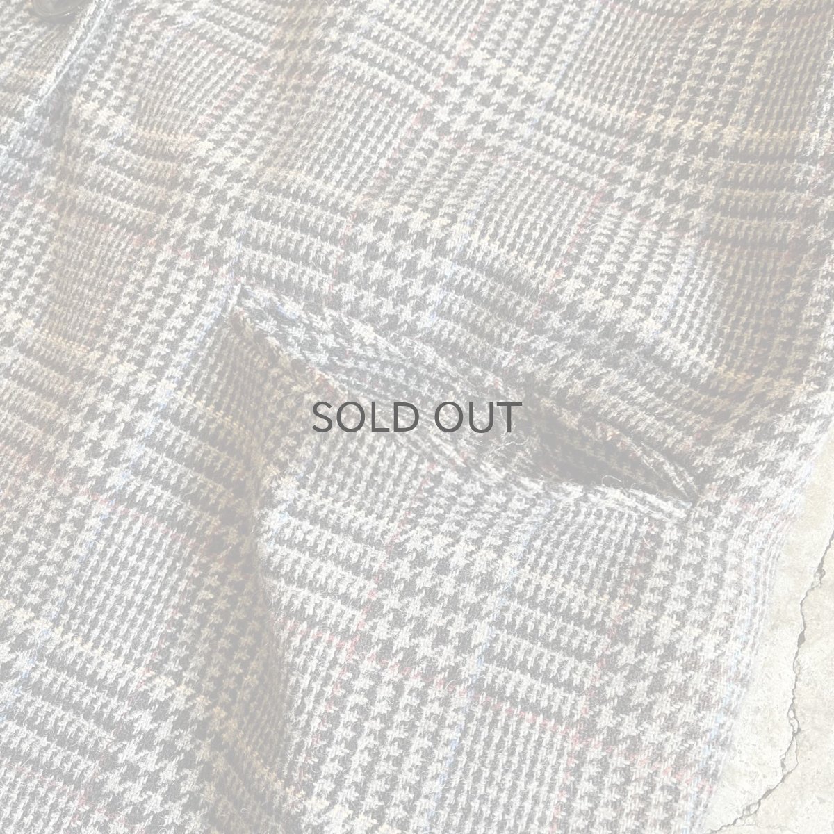 画像10: GREY COLOR GLEN CHECK PATTERN DESIGN TAILORED JACKET / Ladies M(10)  (10)