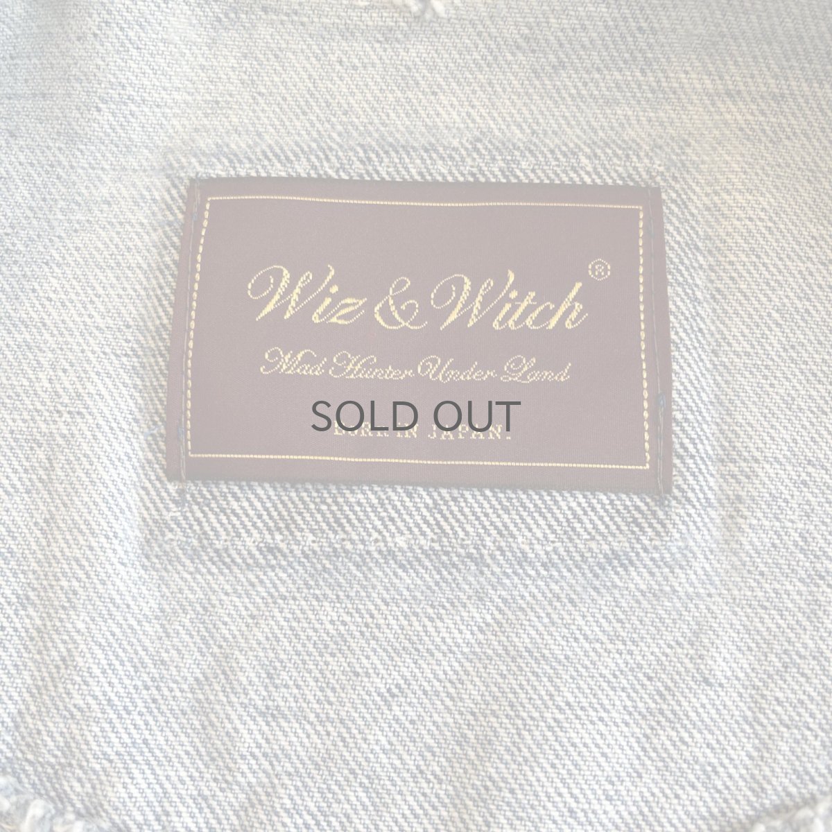 画像11: 【Wiz&Witch】"WANDERER" NO COLLAR ZIP UP DENIM JACKET / OS (11)