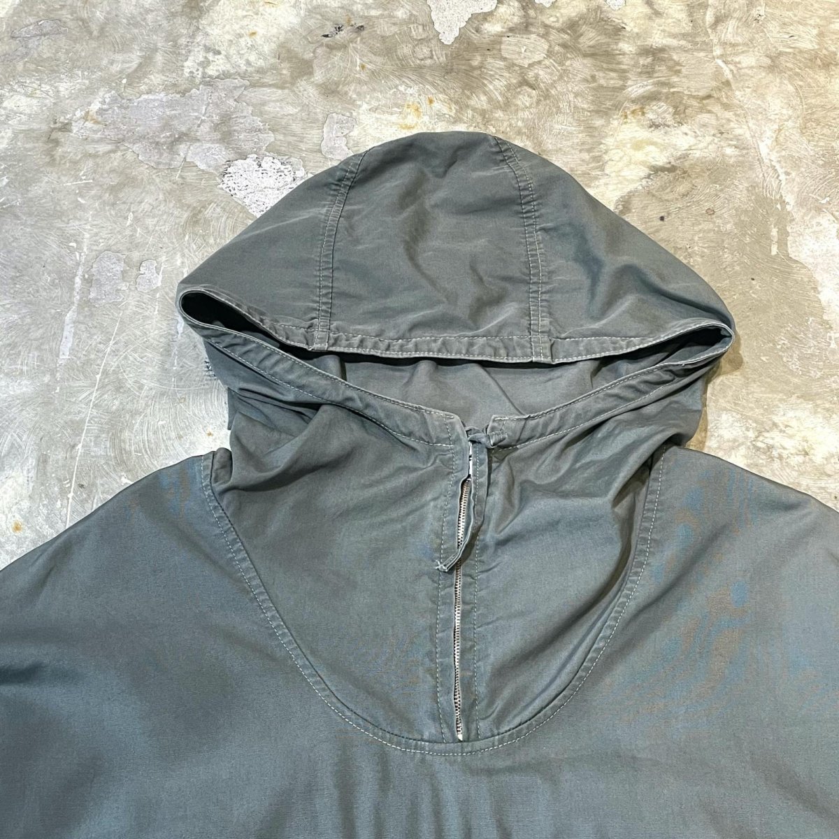 画像10: OLD FRONT POCKET HALF ZIP HOODIE SWEAT / Mens XL (10)