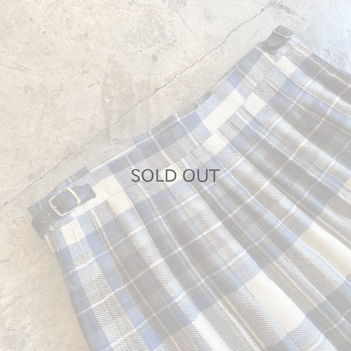 画像9: CHECK PATTERN WRAP DESIGN SKIRT / W26~W28 / MADE IN GREAT BRITAIN (9)