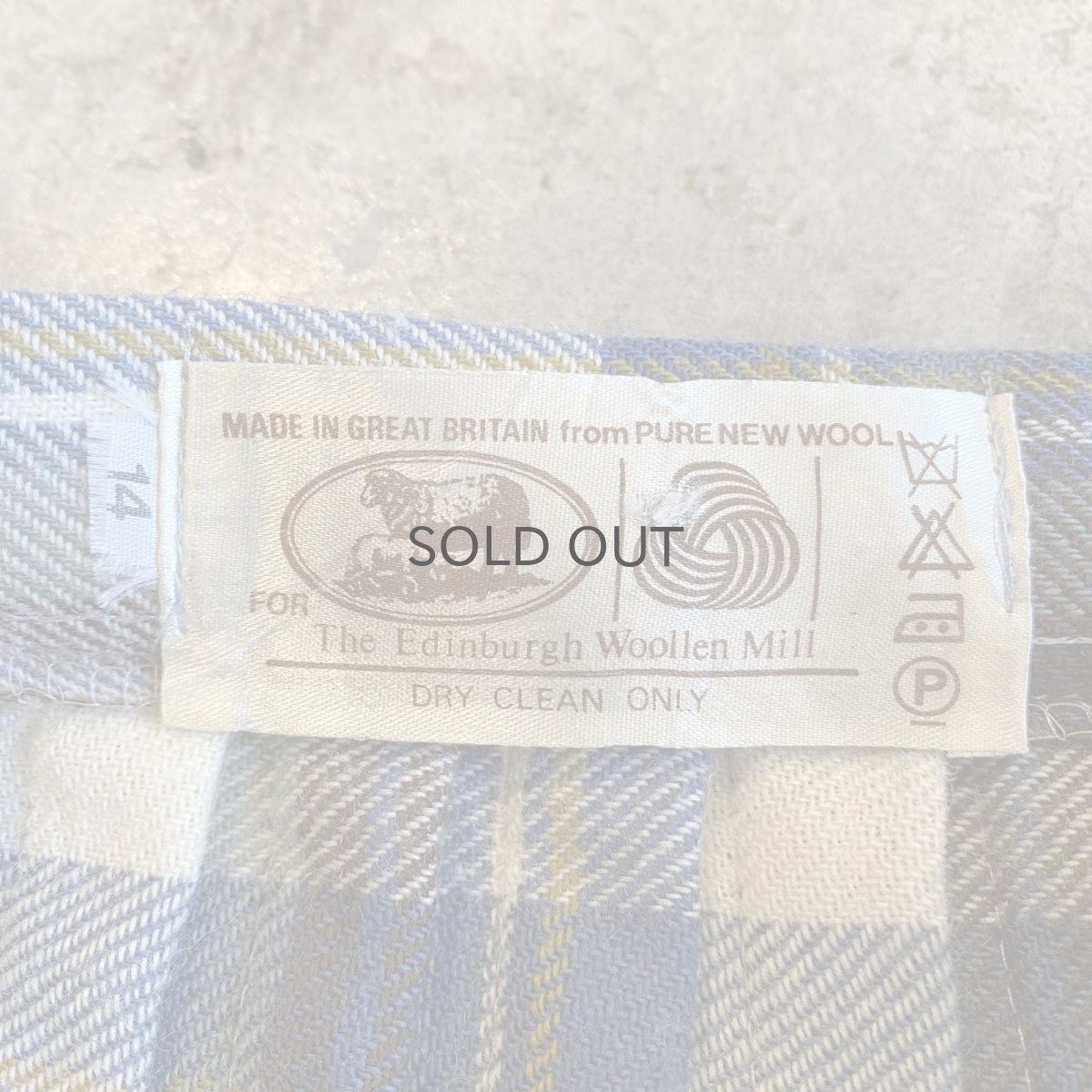 画像11: CHECK PATTERN WRAP DESIGN SKIRT / W26~W28 / MADE IN GREAT BRITAIN (11)