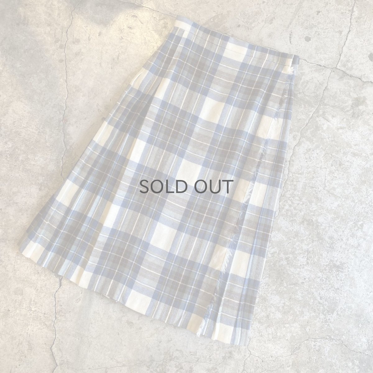 画像4: CHECK PATTERN WRAP DESIGN SKIRT / W26~W28 / MADE IN GREAT BRITAIN (4)