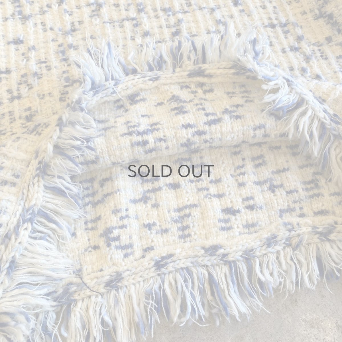 画像9: POINT FRINGE DESIGN MIX COLOR KNIT SWEATER / Ladies L (9)