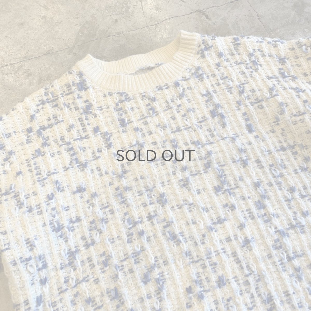 画像3: POINT FRINGE DESIGN MIX COLOR KNIT SWEATER / Ladies L (3)