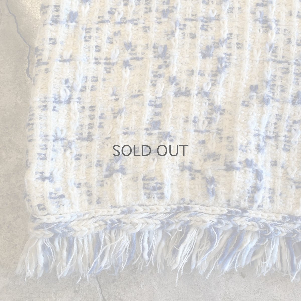 画像5: POINT FRINGE DESIGN MIX COLOR KNIT SWEATER / Ladies L (5)