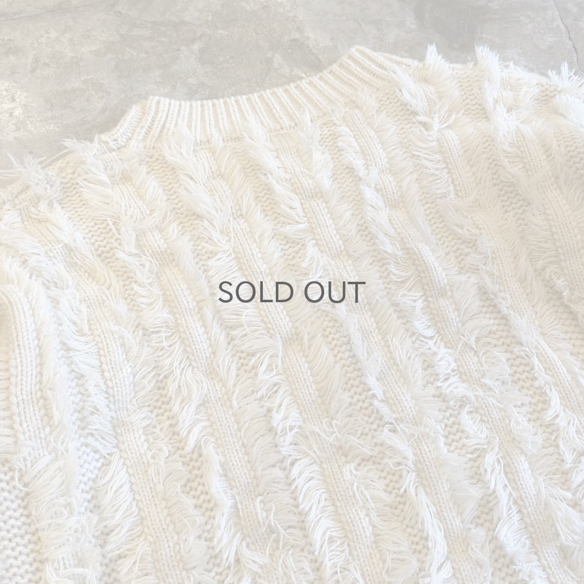 画像11: FRINGE STRIPE DESIGN KNIT SWEATER / Ladies M  (11)