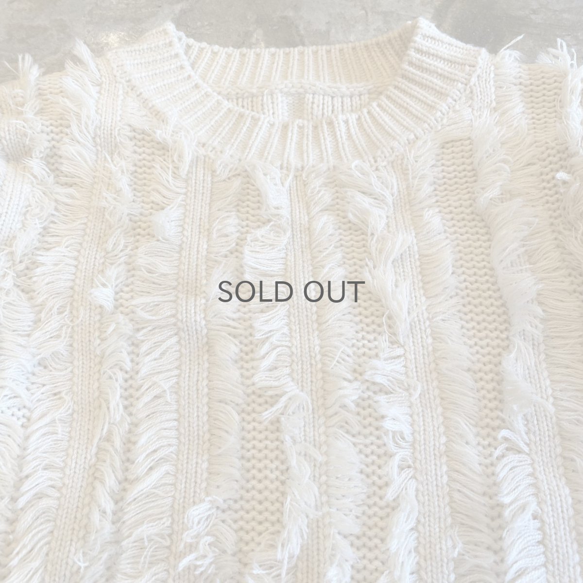 画像5: FRINGE STRIPE DESIGN KNIT SWEATER / Ladies M  (5)