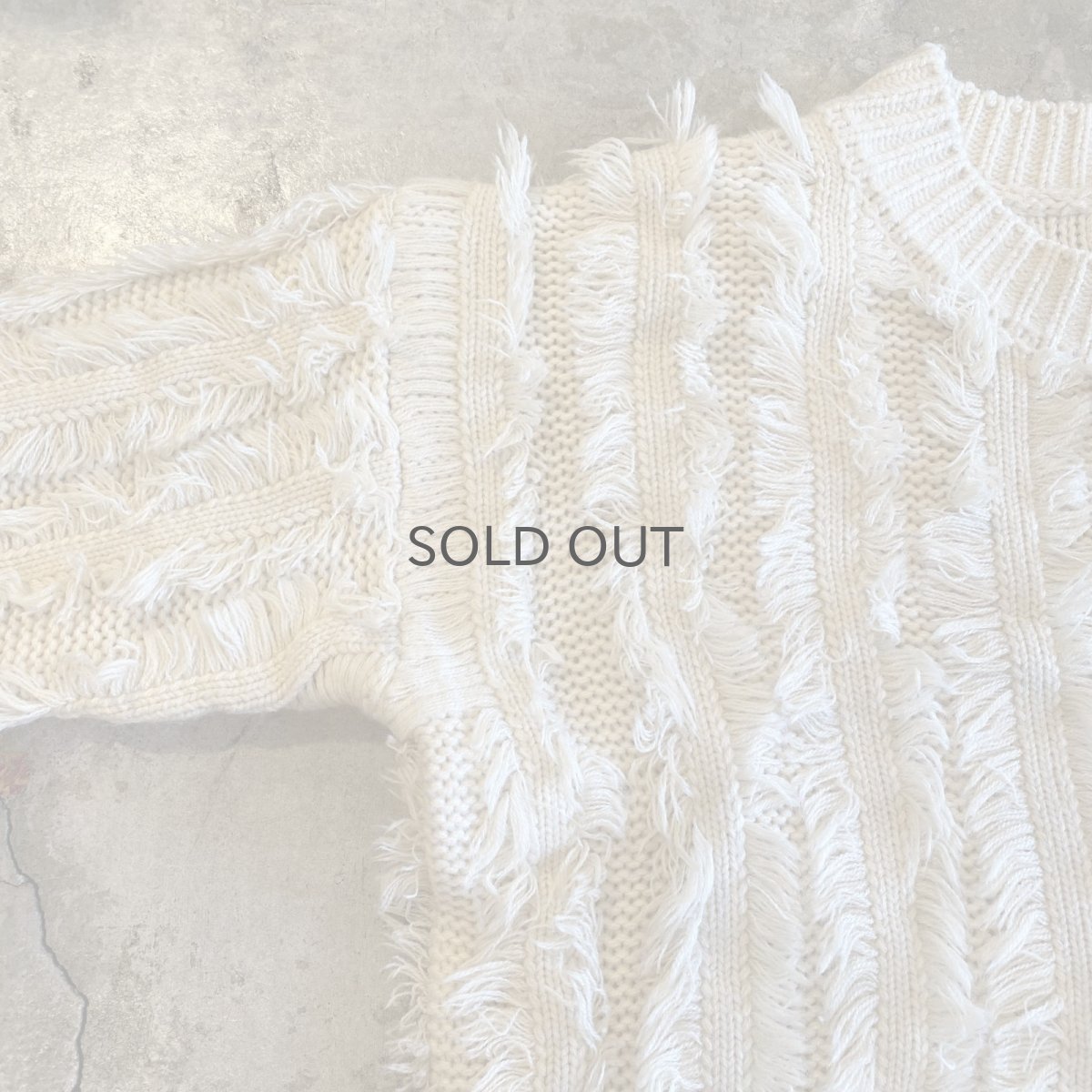 画像7: FRINGE STRIPE DESIGN KNIT SWEATER / Ladies M  (7)