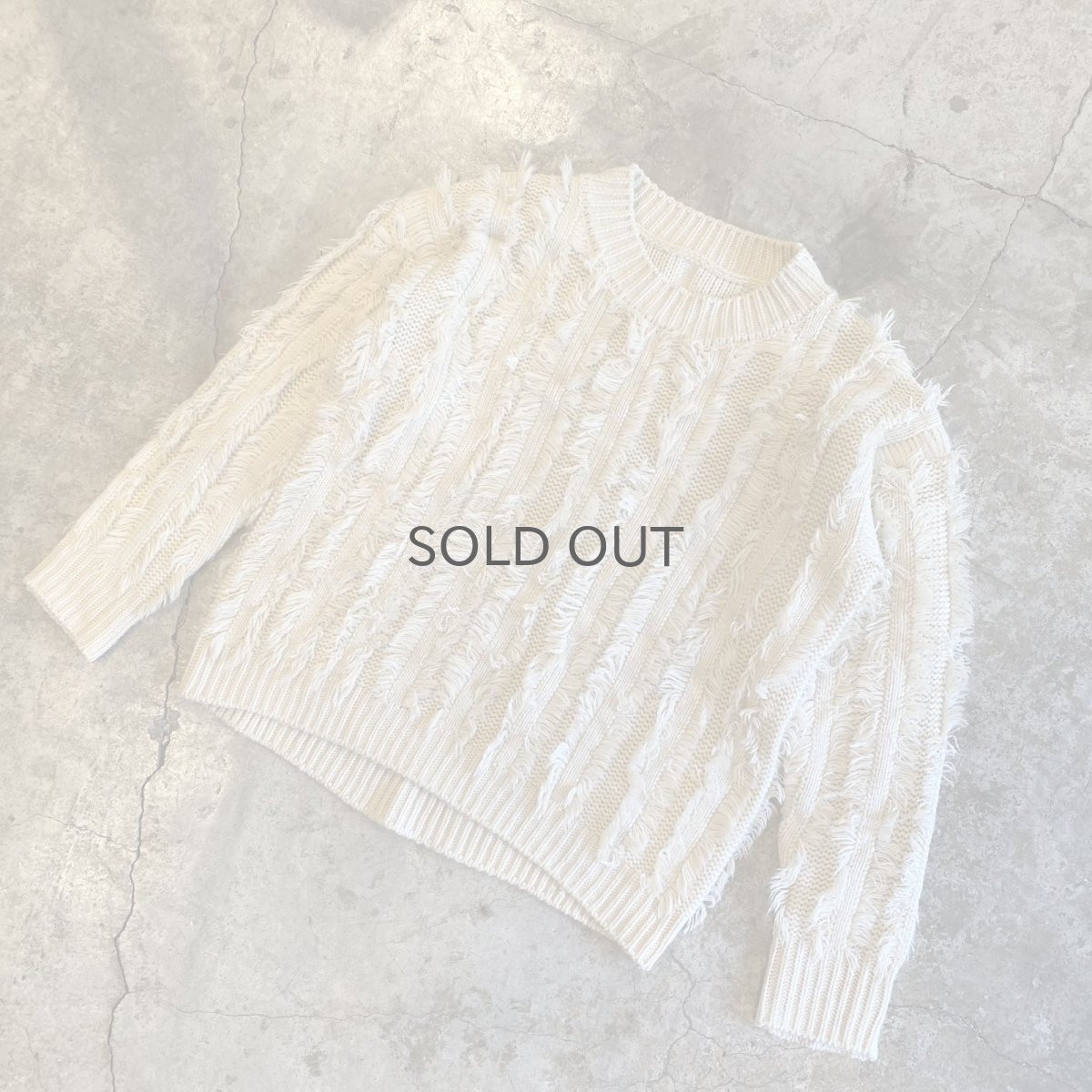 画像4: FRINGE STRIPE DESIGN KNIT SWEATER / Ladies M  (4)