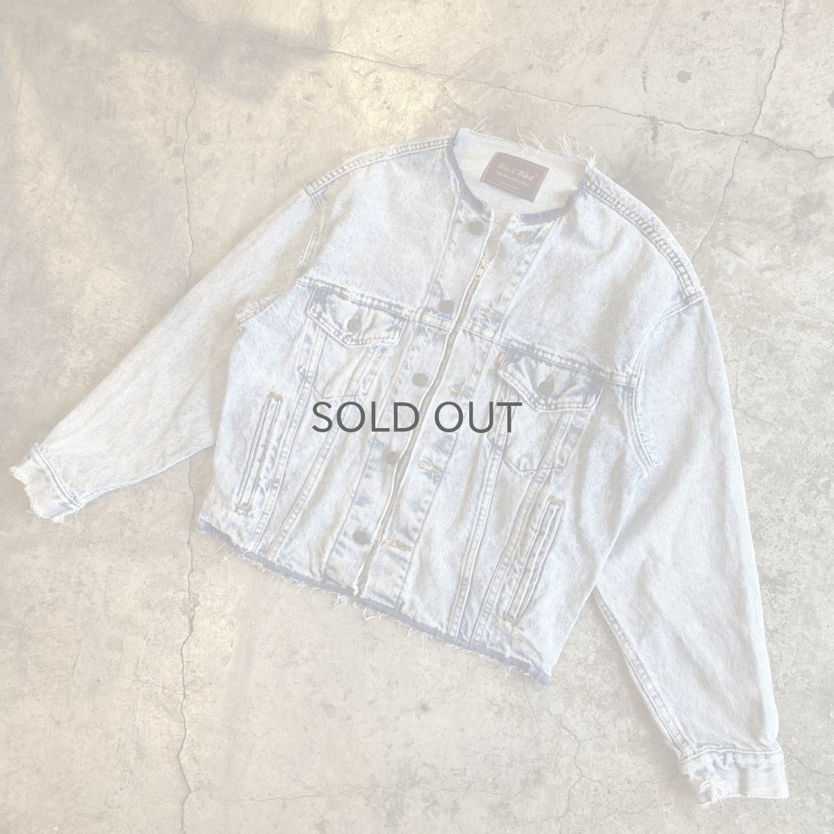 画像4: 【Wiz&Witch】"WANDERER" NO COLLAR ZIP UP DENIM JACKET / OS (4)