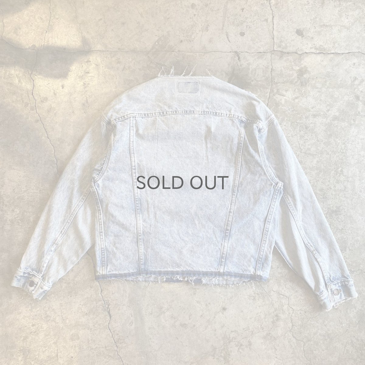 画像2: 【Wiz&Witch】"WANDERER" NO COLLAR ZIP UP DENIM JACKET / OS (2)