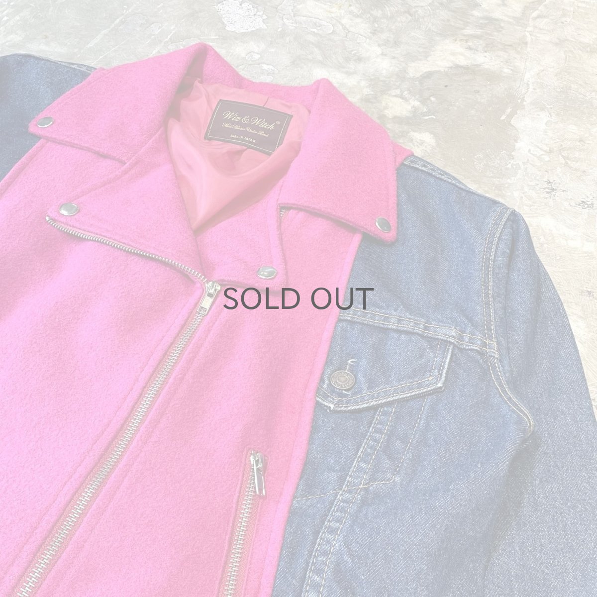 画像4: 【Wiz&Witch】"UNITED" DENIM×RIDERS JACKET / OS (4)