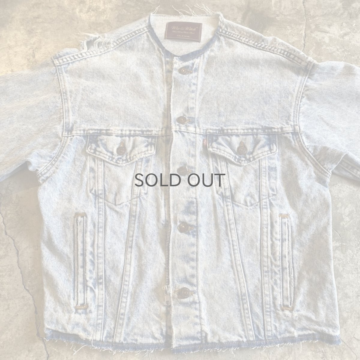 画像8: 【Wiz&Witch】"WANDERER" NO COLLAR ZIP UP DENIM JACKET / OS (8)