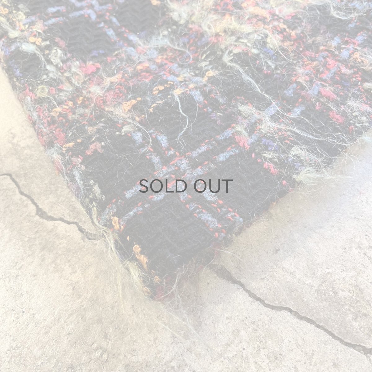 画像3: ALL OVER MIX COLOR CHECK PATTERN TWEED DESIGN JACKET / Ladies M(12) (3)