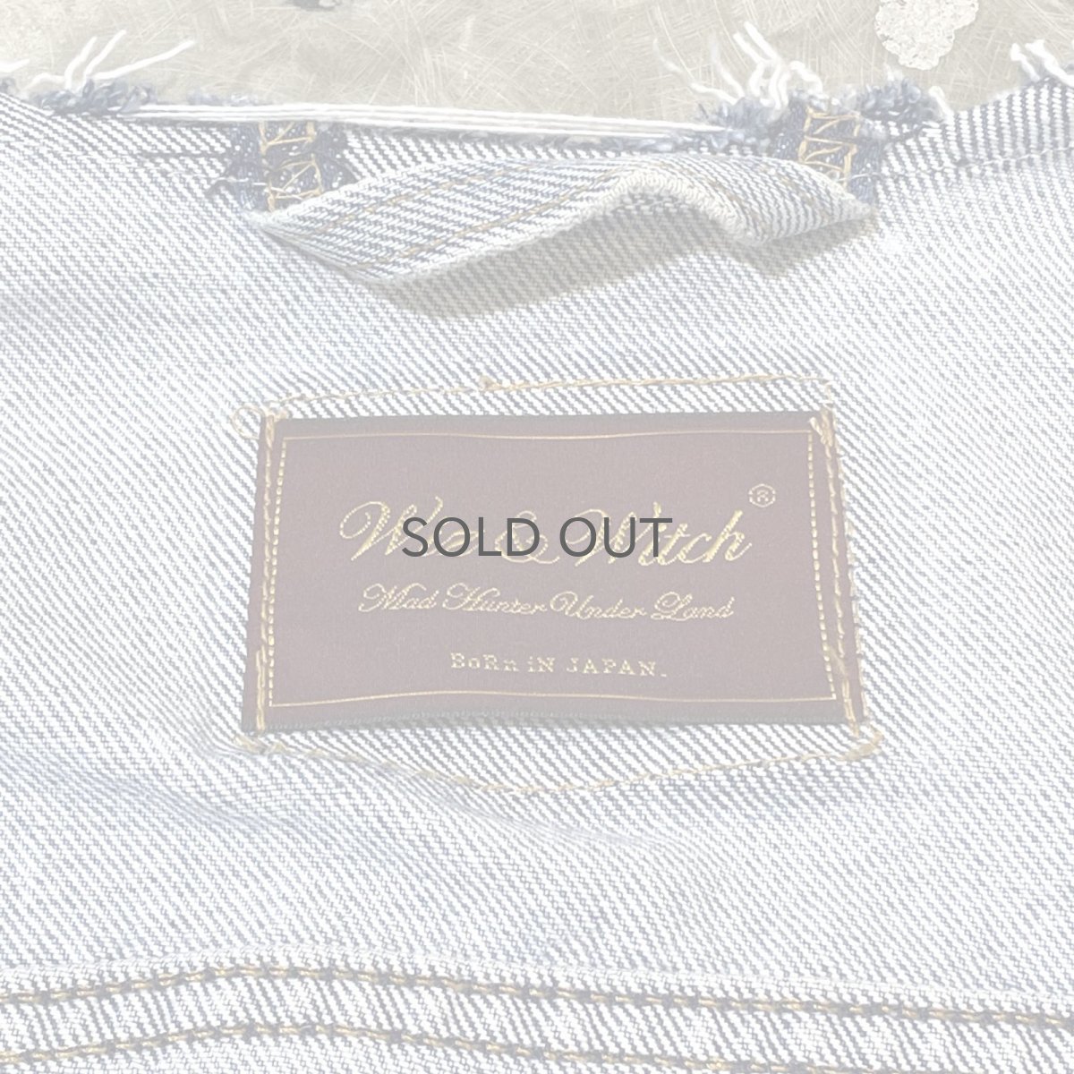 画像11: 【Wiz&Witch】"WANDERER" NO COLLAR ZIP UP DENIM JACKET / OS (11)