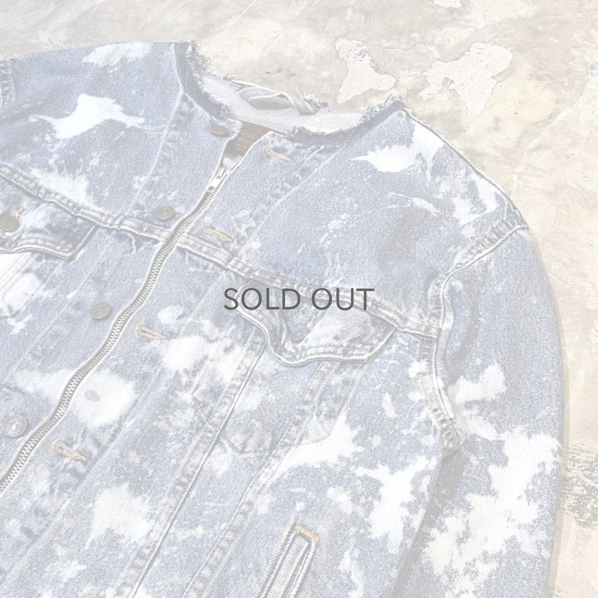 画像5: 【Wiz&Witch】"WANDERER" NO COLLAR ZIP UP DENIM JACKET / OS (5)