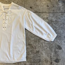 画像9: FRONT LACE UP RIBBON DESIGN VOLUME SLEEVE L/S TOPS / Ladies M (9)