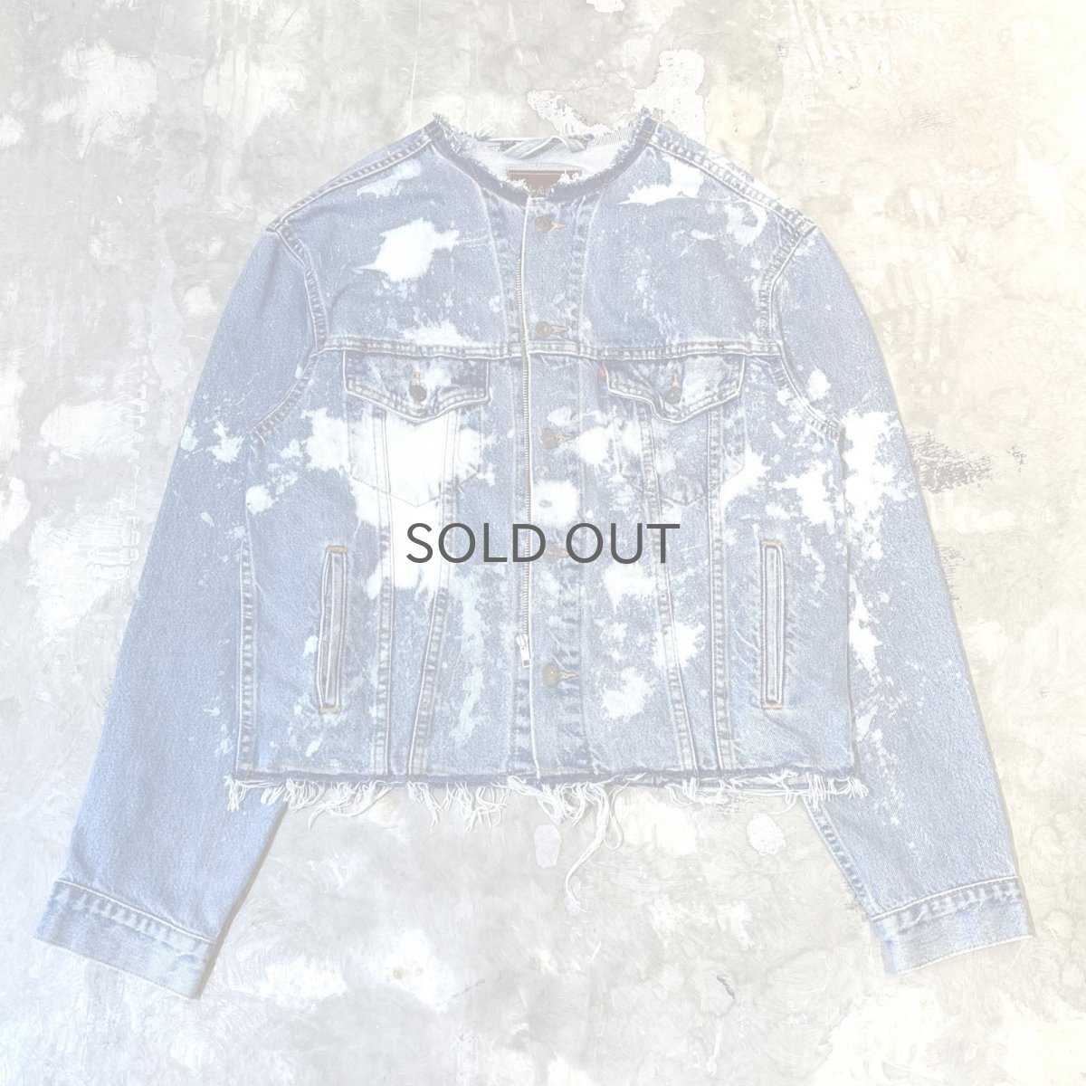 画像2: 【Wiz&Witch】"WANDERER" NO COLLAR ZIP UP DENIM JACKET / OS (2)