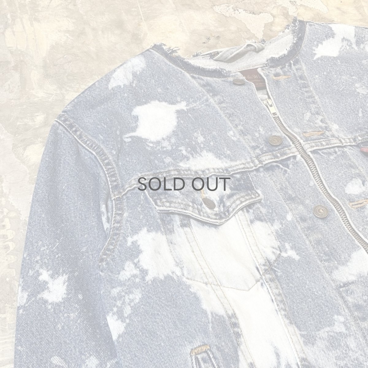 画像4: 【Wiz&Witch】"WANDERER" NO COLLAR ZIP UP DENIM JACKET / OS (4)