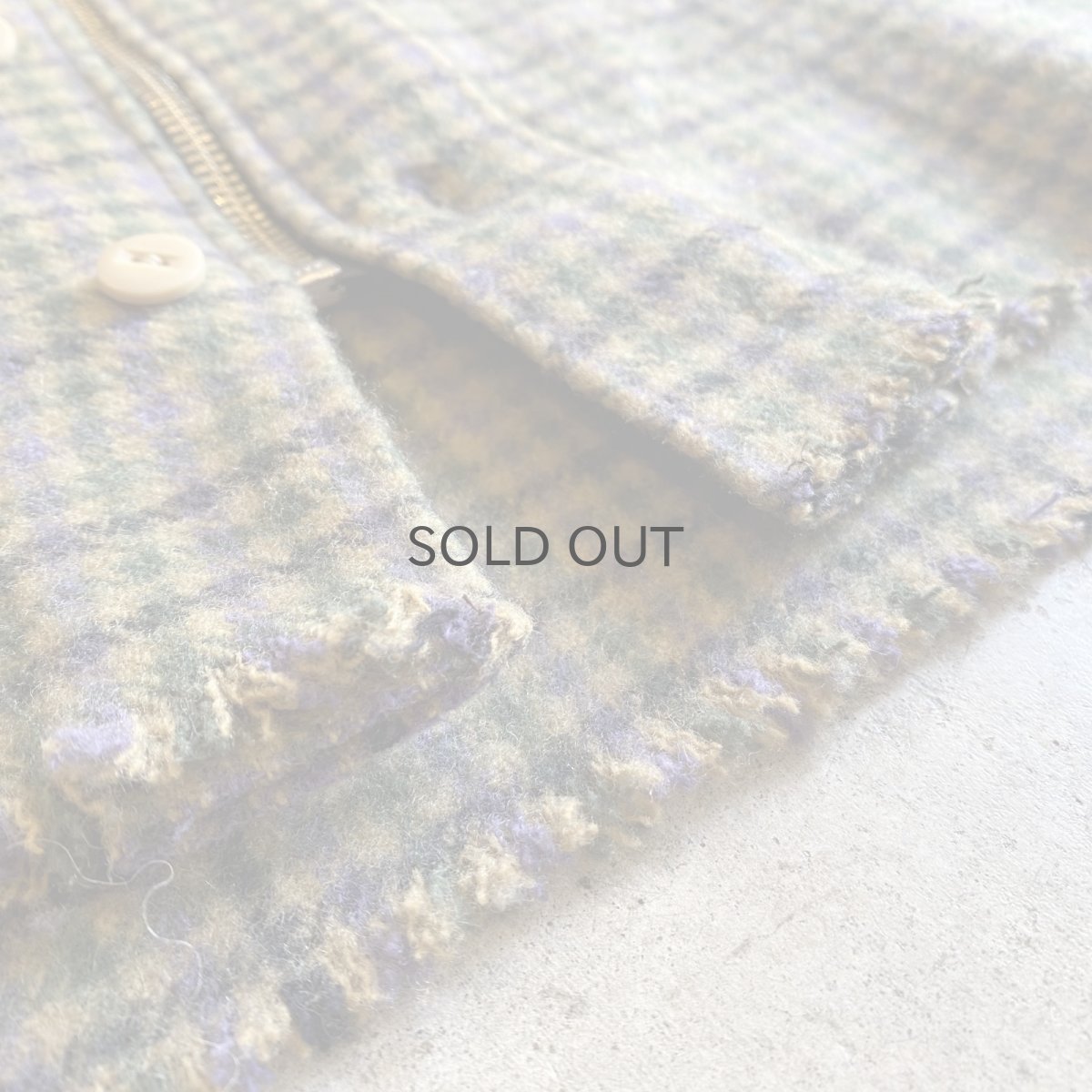 画像12: 【Wiz&Witch】"WANDERER" NO COLLAR ZIP UP FLANNEL SHIRT / OS (12)