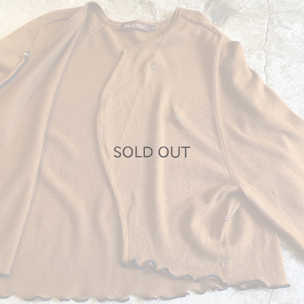 画像7: 【Wiz&Witch】"WEIRD" HOOK UP DEFORMATION CARDIGAN / OS (7)