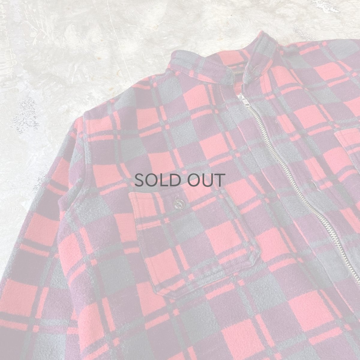 画像3: 【Wiz&Witch】"WANDERER" NO COLLAR ZIP UP FLANNEL SHIRT / OS (3)