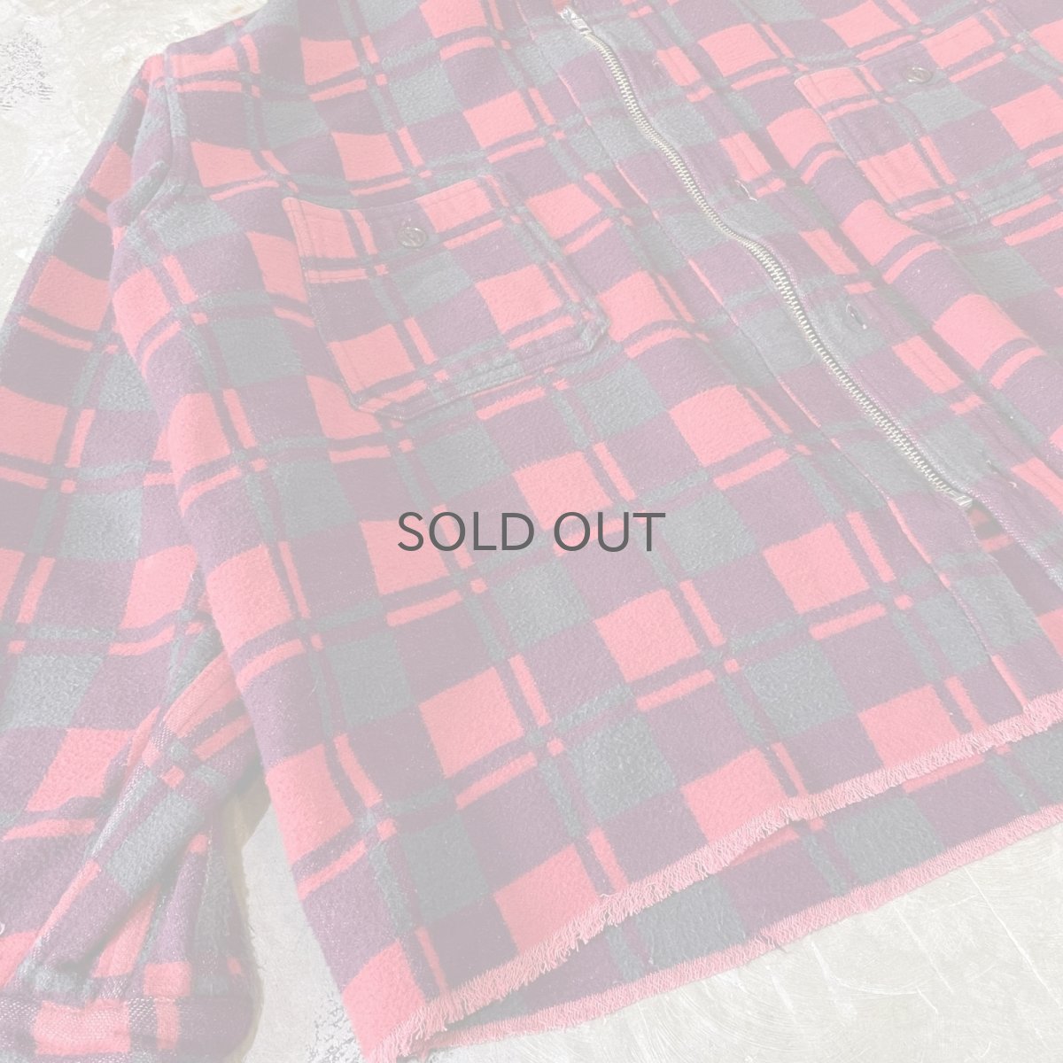 画像5: 【Wiz&Witch】"WANDERER" NO COLLAR ZIP UP FLANNEL SHIRT / OS (5)