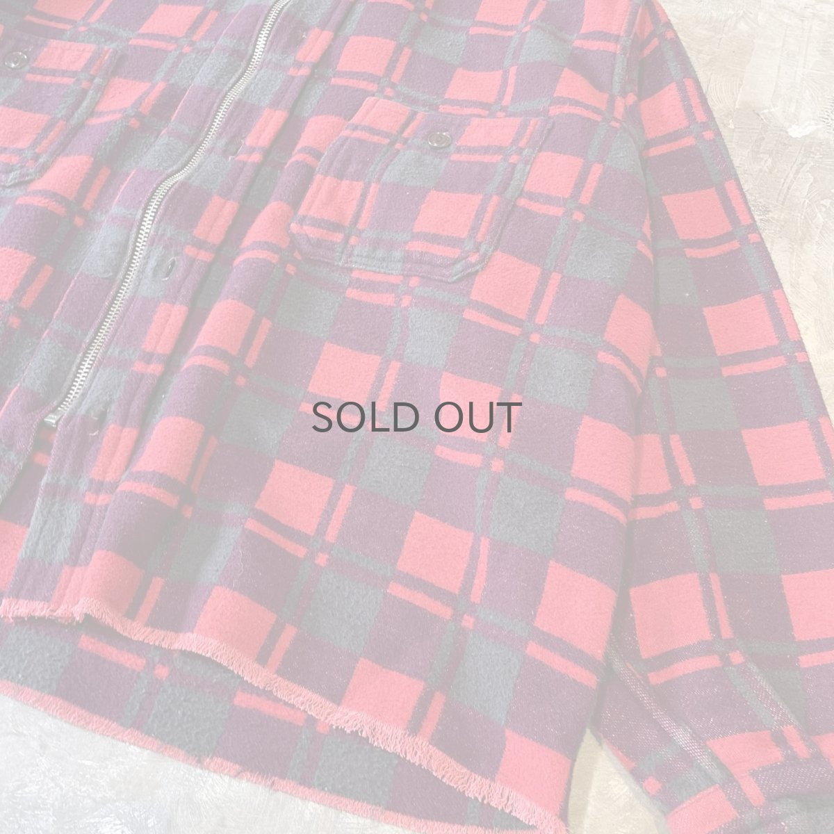 画像6: 【Wiz&Witch】"WANDERER" NO COLLAR ZIP UP FLANNEL SHIRT / OS (6)