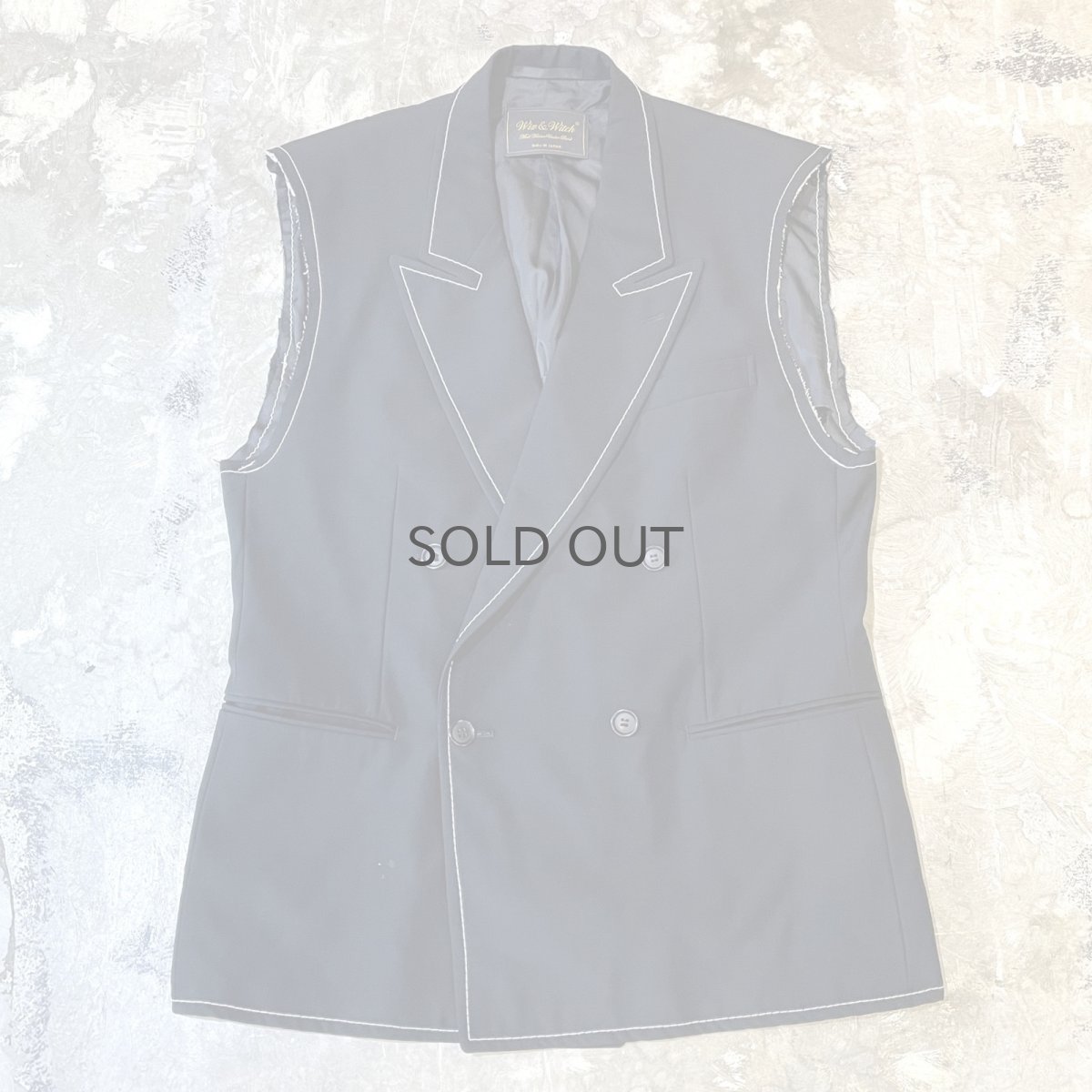 画像1: 【Wiz&Witch】"OUT STITCH" DOUBLE TAYLOR VEST / OS (1)